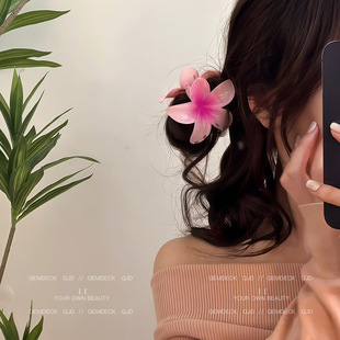 Elegant Simple High-end Sense Egg Flower Grab Clip Women's Half-tied Back of Head Hair Clip Cyber Celebrity Shark Clip Headwear