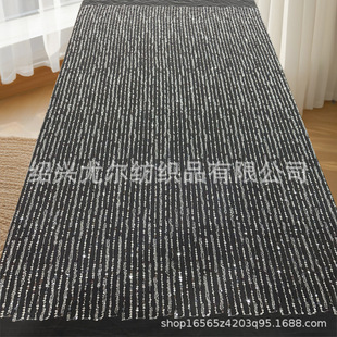 Mesh Bead Tube Vertical Strip Embroidery Geometric Pattern Crystal Transparent Glass Bead Combination Embroidered Fabric