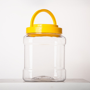 1500ml plastic square jar food grade pet big caliber jar candy snack lollipop jar