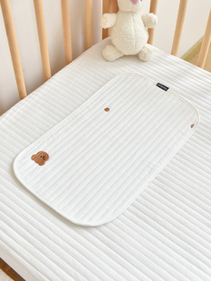 Newborn Pure Cotton Flat Pillow Baby Quilted Cartoon Embroidery Cloud Pillow 0-12 December Baby Anti-Spitting Small Pillow
