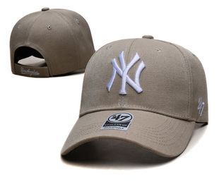 Baseball Hat Curved Brim Hard Top Embroider NY/LA 47Brand Sports Series Versatile Multi-color Peaked Cap for Men and Women