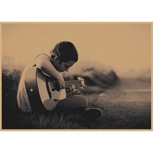 Poster Nostalgic Kraft Paper Classic Film Band Character Poster Large Collection Dorm Wall Painting Hotel Decoration