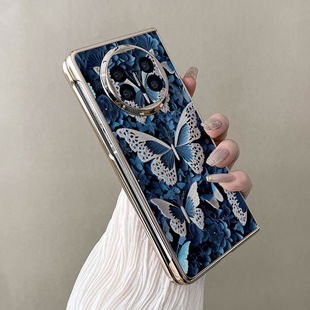 Применимо для Huawei Mate X5 коллекционное издание чехла для мобильного телефона новый складной экран Mate X3 высокого класса X2 сетка красная раскладушка защита от падения чехол креативный продвинутый сенсорный рисунок кожи личность граффити линии вихрь женщина