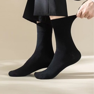 Socks men and women in the tube wool socks 2024 autumn and winter new fashion casual lovers socks versatile dark business socks