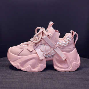 This year's popular shoes 2024 torre shoes women's new autumn explosion leather platform increased casual sports women's shoes