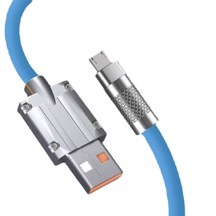 OD6.0 liquid flexible glue data cable zinc alloy 120W fast charging cable suitable for Android TYPE-C interface