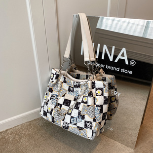 Commuter Large Capacity Tote Bag Women's 2021 New High-Level All-Match Shoulder Bag Student Class Canvas Bag