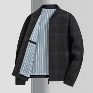 2025 Spring New Arrival Thin Jacket Men's Vertical Collar Business Casual Jacket Young and Middle-aged Men's Loose Top Trendy