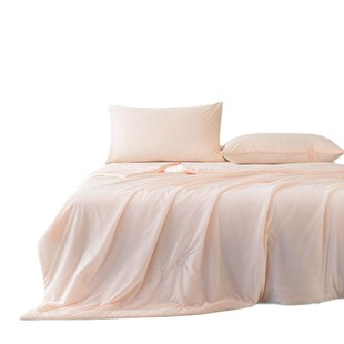 Class A Mother and Infant Grade Cool Ice Silk Summer Quilt Machine Washable Solid Color Air-conditioning Quilt Children's Thin Quilt Gift Quilt Live Broadcast