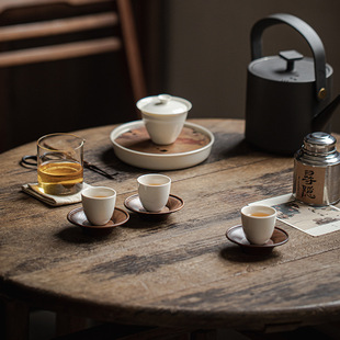 North American black walnut wooden coaster pure solid wood log tea cup holder heat insulation mat tea ceremony accessories tea mat