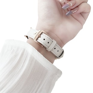 For Apple 78910 Elegant Women's Leather Strap 42mm 46mmX Word D Buckle Small Man Waist Wristband