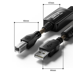 Usb2.0 удлинитель принтера с усилением сигнала Квадратный порт с чипом USB-принтера удлинитель