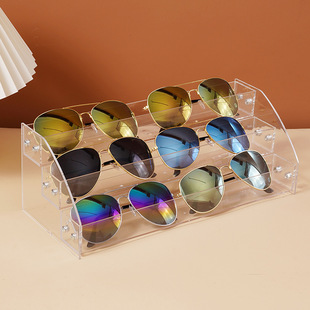 New acrylic glasses sunglasses transparent display shelf multi-layer sunglasses shop display props storage box