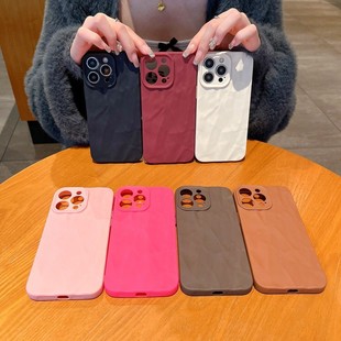 Складка подходит для Apple 15promax чехол для телефона iphone13 новый XR силикон 11 простой 12pro мягкий чехол