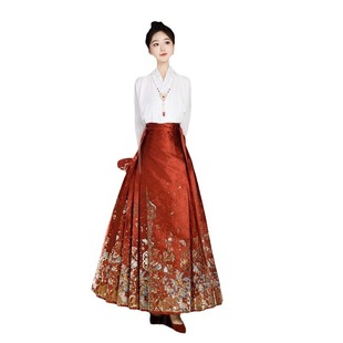 Original chuangming woven gold makeup flower red vest dress wedding toast dress engagement embroidery winter wedding dress national style suit