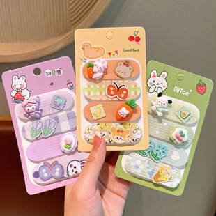 Summer Children's Bangs Sticker Girl's Broken Hair Sticker Baby Little Girl's Cute Broken Hair Accessories Headwear Velcro