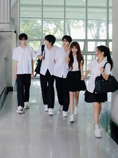 Japanese Campus College Style Student Clothing Trousers DK suit Straight Leg Pants Black Boys Korean Class Suit Pants