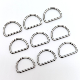 Zinc Alloy D-Ring 2.5cm Inner Diameter Seamless Metal Bright Silver Strap Buckle