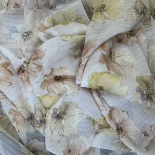 New Encrypted Organza Printed Fabric Cheongsam L Dress Fabric