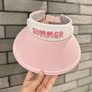 Factory direct children's sunscreen cap summer empty top anti-ultraviolet baby sun hat breathable cartoon sun hat