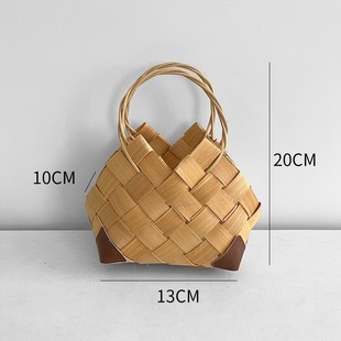Xinqi new small flower basket flower bouquet floral packaging material hand-woven simple pastoral style gift