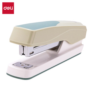Deli 0427 desktop stapler rotatable lower nail slot Morandi color stapler multifunctional office learning