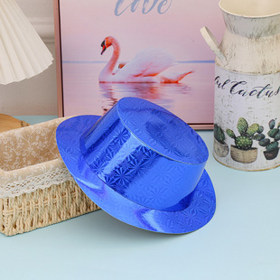 Amazon New Laser Wide-brimmed Hat Festival Celebration Stage Dress Hat Party Decorative Paper Hat Factory Wholesale