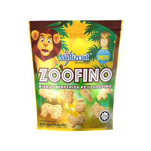 Malaysia Imported Food Mabi ZOOFINO Milk Chocolate Animal Shaped Biscuits Wholesale 80g