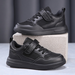 Campus small white shoes 2024 new boys sneaker lightweight non-slip breathable Velcro explosions girls small white shoes