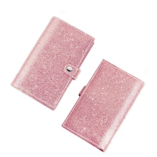 Business card storage bag waterproof wear-resistant bank card storage book card wallet PVC rose gold