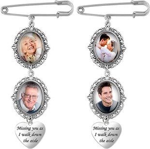 DIY Moonlight gem holder oval glass photo frame pin gem holder base holder wedding photo pendant pin brooch