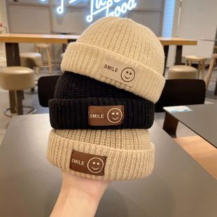 Korean style baby wool hat children's autumn and winter Personalized Floor hat boys and girls spring all-match concave shape melon hat