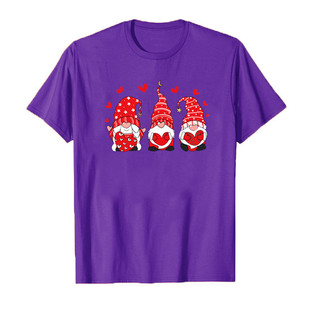 Amazon Independent Station Cross-Border Fashion Valentine's Day Heart Heart Printed Women's Short-Sleeved T-Shirt Tops