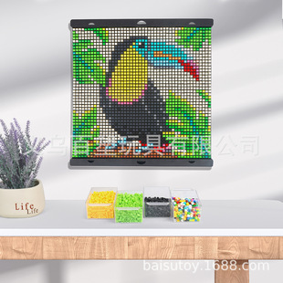 Foreign trade new diy grid spell bean painting spell bean suit sunflower spell bean children's creative jigsaw puzzle