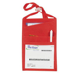 80g non-woven card set custom promotional exhibition multi-functional large capacity transparent hanging neck change bag ID bag
