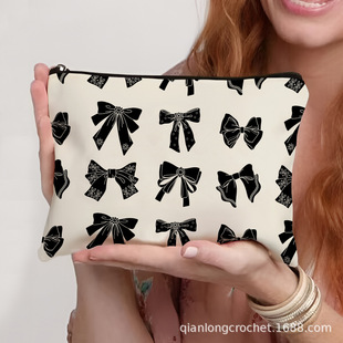 Cross-Border Popular Zipper Trendy Cosmetic Bag Amazon Printed Xiyin Temu Jit Can Be Customized