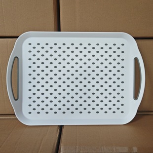 Supply Double Sword Brand Creative White Background Gray Dots TPR Aviation Two-color Non-slip Tray