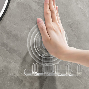 Bathroom Punch-free Storage Rack New Multi-functional Suction Cup Hook Removable Wall Hanging Five-link Adhesive Hook Kitchen Storage