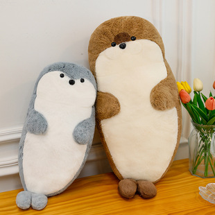 Genuine Seal Doll Cute Plush Toy Sleeping Pillow Cloth Doll Women's Birthday Gift Lie-prone Seal Doll