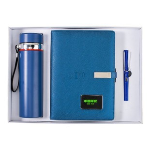 Annual meeting activities hand-in-hand gift business gift set company printed thermos cup charging treasure set to send customer employees