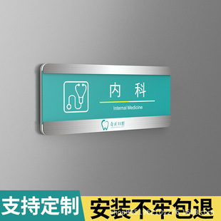 Acrylic Double-sided Replaceable Signage Hospital Office Door Plate Vertical Department Plate Oral Health Center Listing