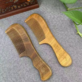 Зеленое сандаловое дерево бытовая расческа массаж резные маленькие деревянные расчески зеленое сандаловое дерево расческа оптовая продажа