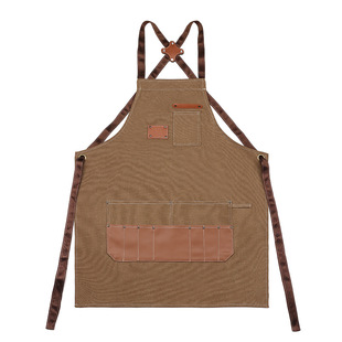 Kitchen Catering Thickened Denim Canvas Leather Apron Wholesale Full Body Adult Osmoll Apron Household Women's Apron