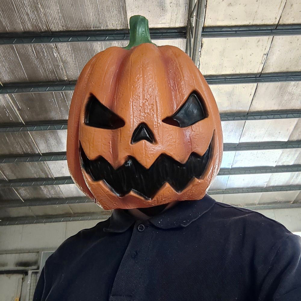 Horror Pumpkin Mask Halloween Carnival Party COS Pumpkin Moonlight Devil Prom Show Latex Headgear