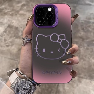 Hello Kitty for Apple 16Pro mobile phone case iPhone15Promax anti-fall 14 cute 13/12/x all-inclusive