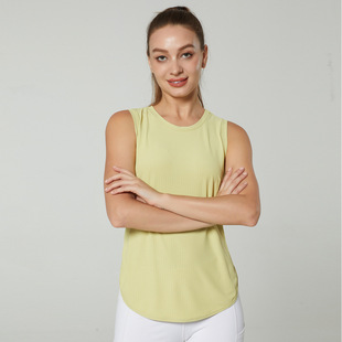 Sleeveless T-shirt Women's Loose Slimming Fitness Vest Running Cycling Training Sports Vest Pilates Yoga Clothing