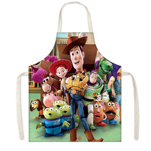 Toy Story ToyStory Cartoon Woody Bubs Lightyear Cartoon Apron Parent-Child Handmade Anti-Stain Scarf