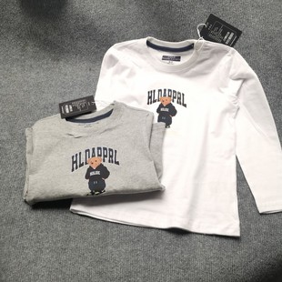 Футболка с длинным рукавом для внешней торговли Boy Chaob бренд Choi High Street осень 2024 новый мультяшный медведь с принтом хлопчатобумажная футболка