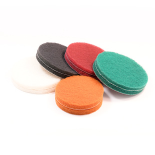 5 inch round back velvet scouring cloth Xin Sun industrial scouring cloth in stock deburring and derusting brushed vegetable melon cloth