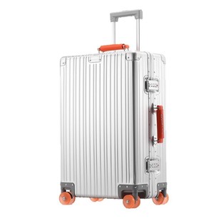 New 2025 all-aluminum magnesium alloy 28 pull rod luggage female 20 inch boarding men's fashion injection molding wheel password box